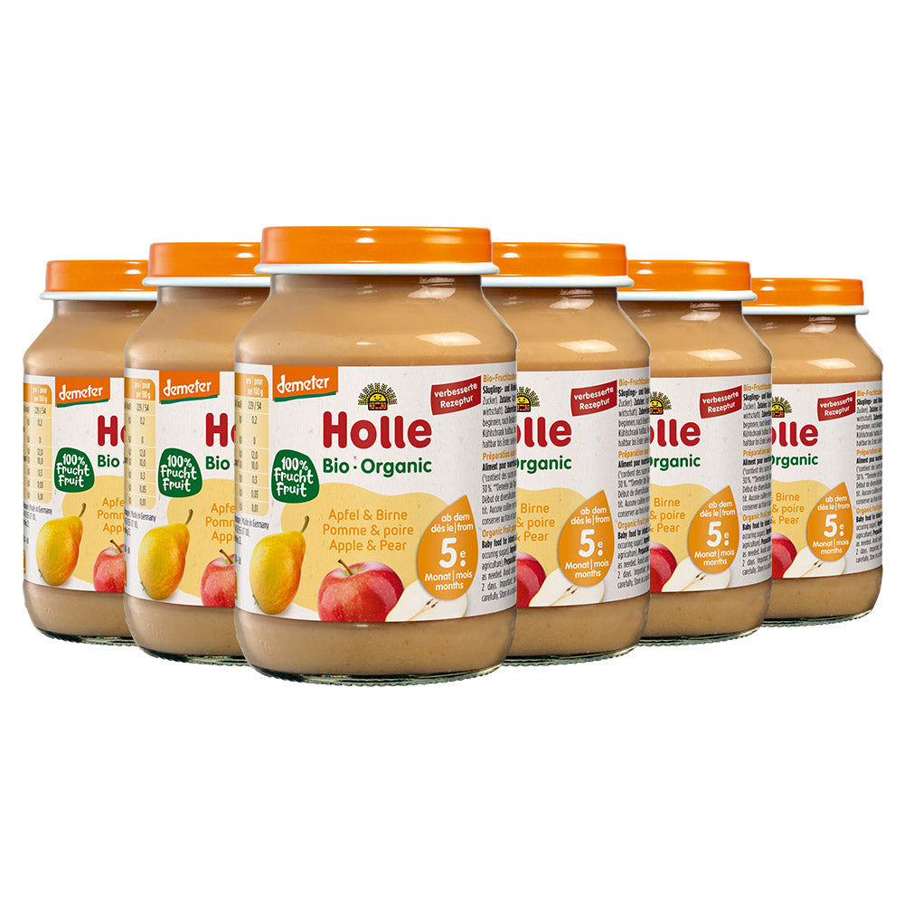 Apfel & Birne - 6x190g - Demeter ab dem 5. Monat