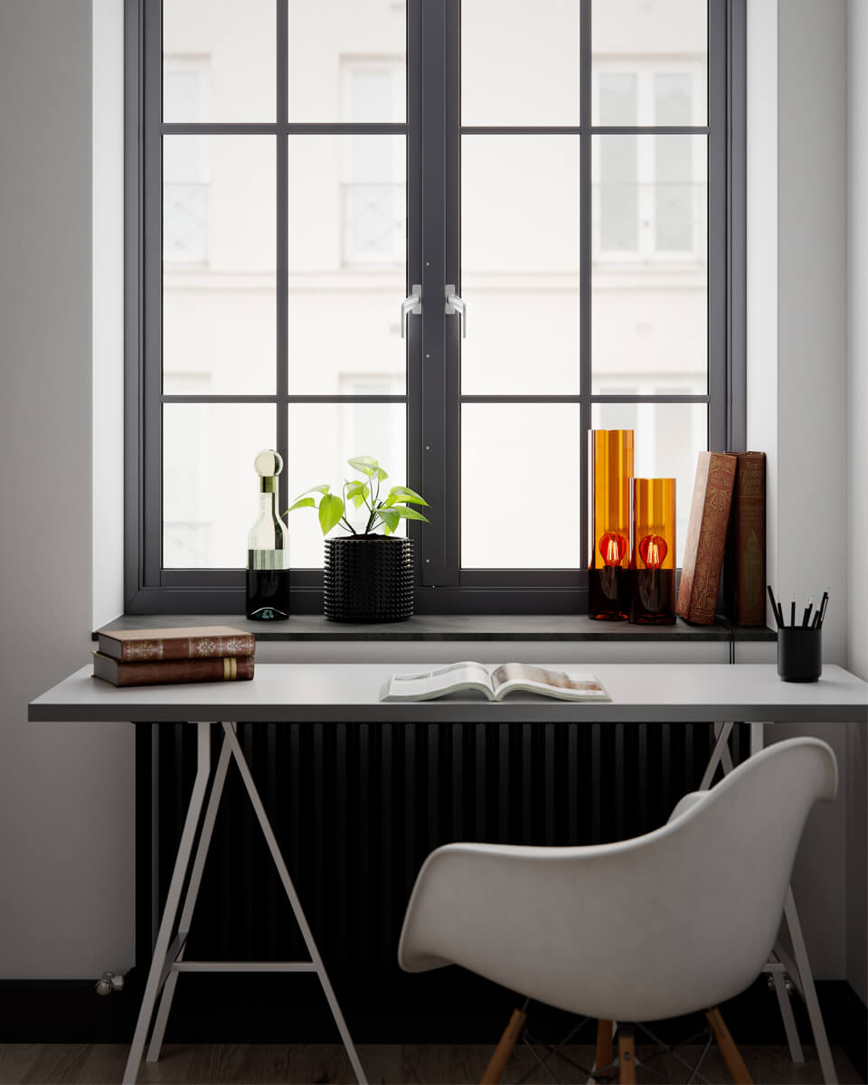 Flake bordslampa H40 cm konjak