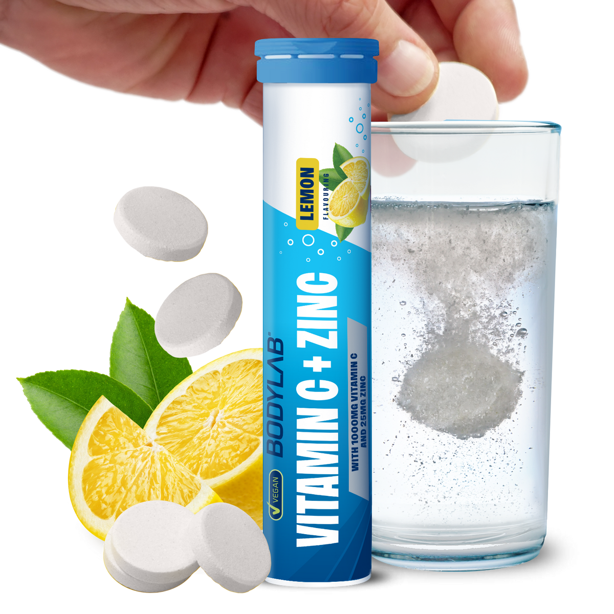 Vitamin C + Zinc - 20 Brausetabletten - Lemon Flavouring