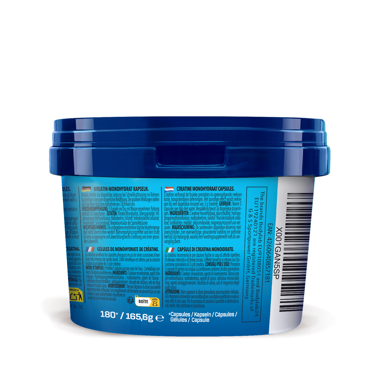 Creatine Monohydrate (180 Kapseln)