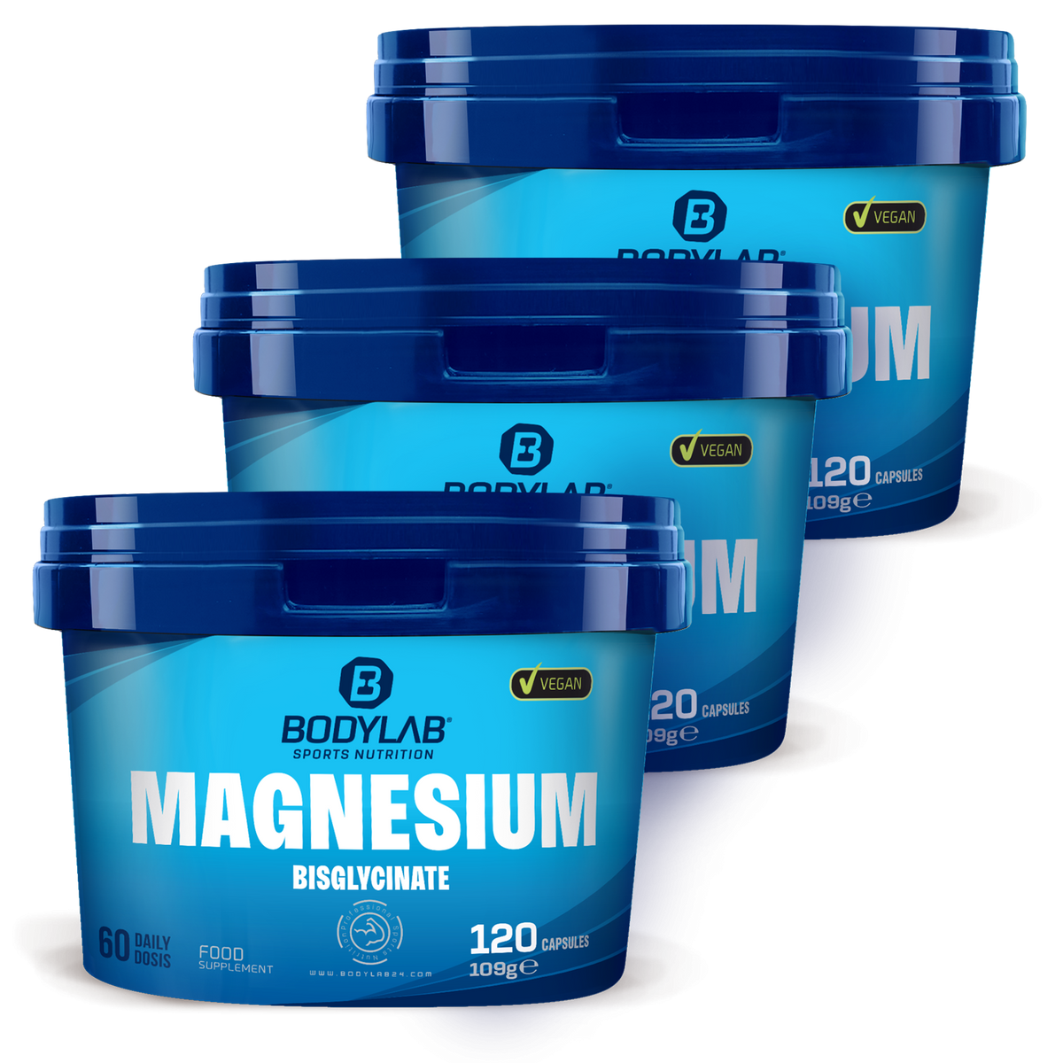 3 x Magnesium Bisglycinate (120 Kapseln)