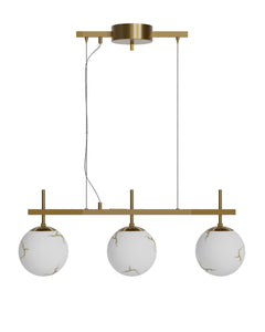 Bellagio taklampa 3-lite L82cm mässing/vit