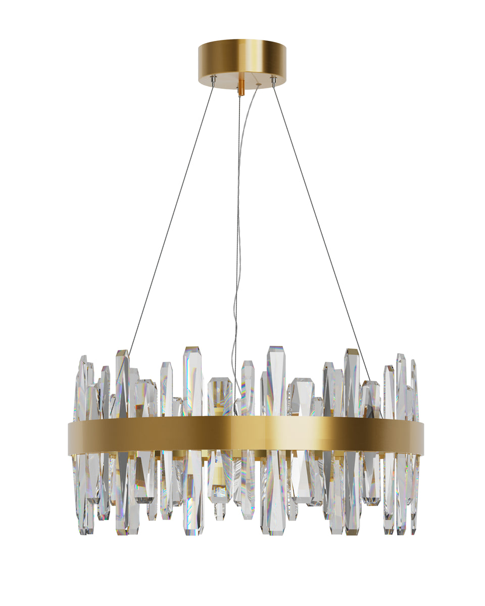 Triumph taklampa Ø60cm mässing/klar