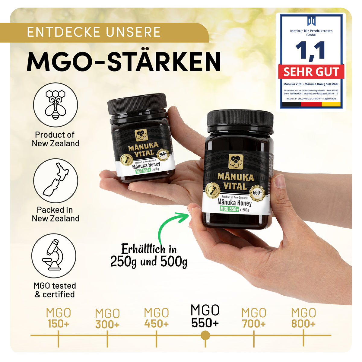 Manuka Vital Honig MGO 550+ (500g)