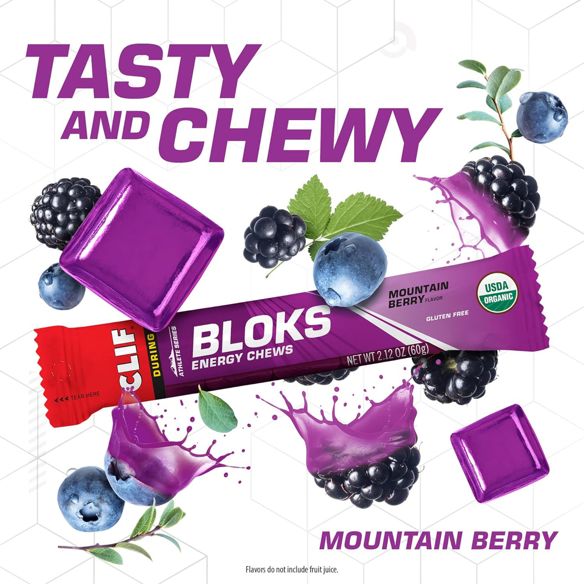 Clif Bloks Energy Chews (18x60g) Mountain Berry