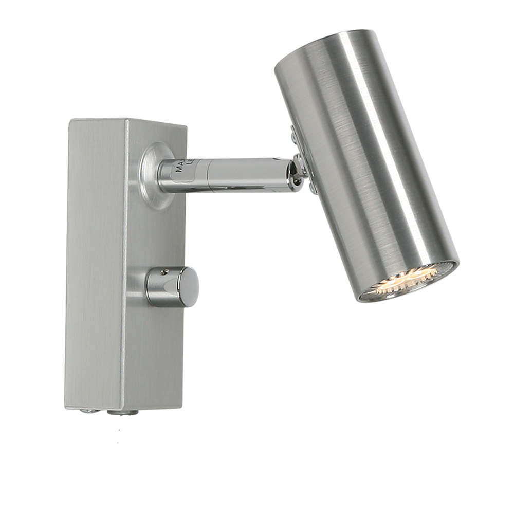 Cato vägglampa aluminium enkel