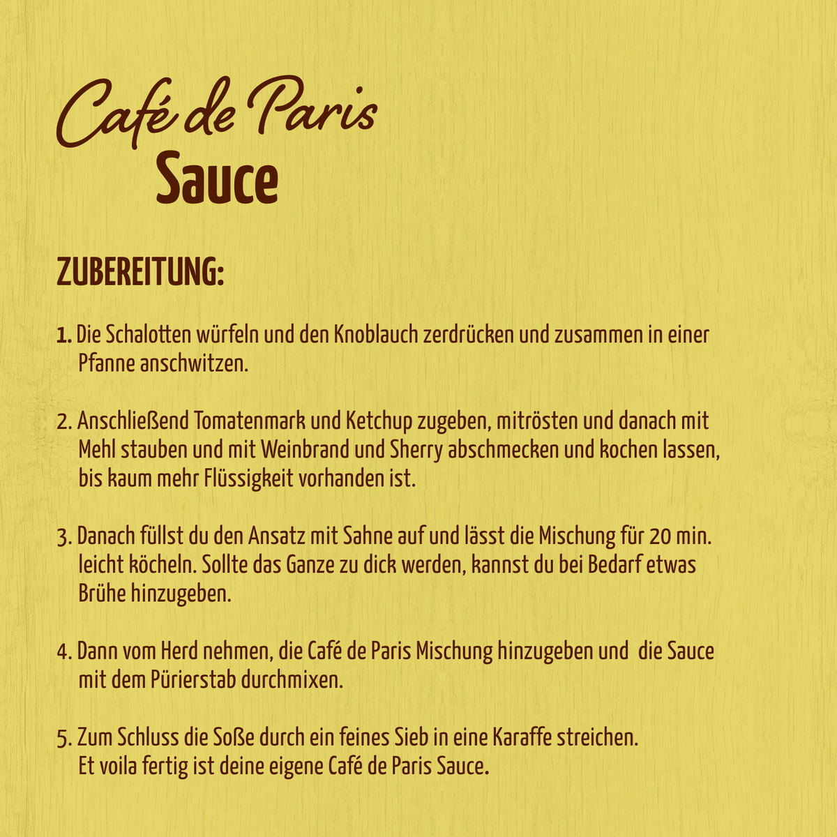 Café de Paris Gewürzzubereitung Bio (100g)