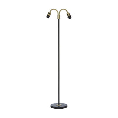 AMY golvlampa dubbel svart/mässing