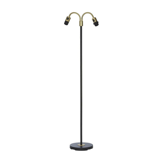 AMY golvlampa dubbel svart/mässing