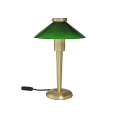 AUGUST bordslampa grön/mässing