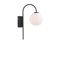 Ballon vägglampa svart