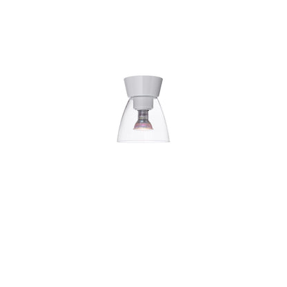 Bizzo plafond Ø16,5 blankvit/klar glas