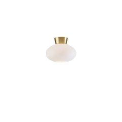 Bullo plafond Ø27 mässing/opal glas