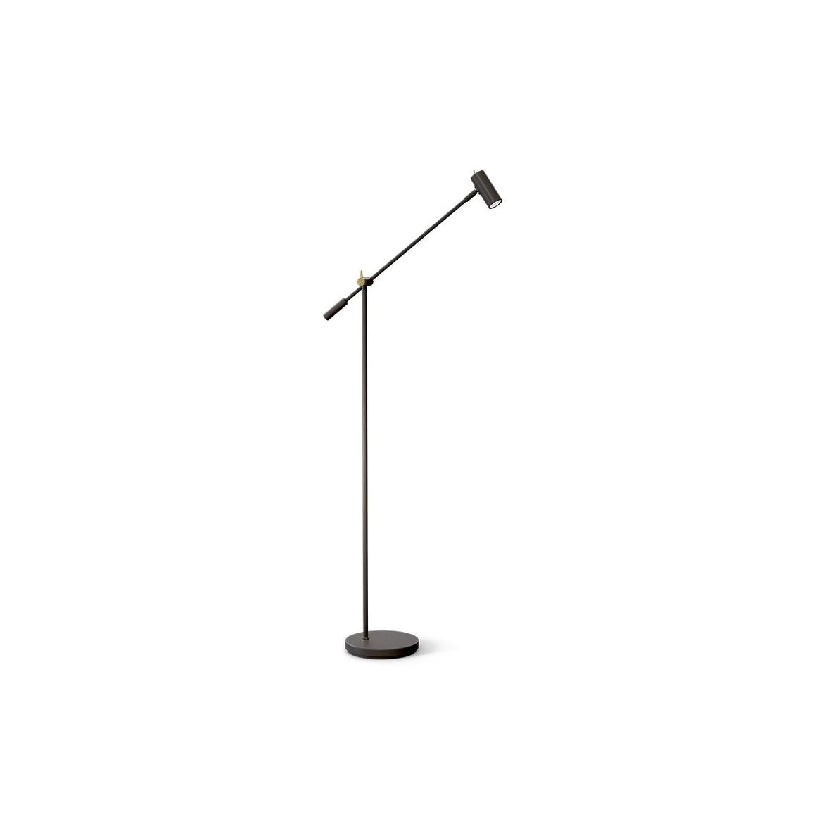 Cato golvlampa mattsvart/mässing dimbar