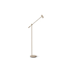Cato golvlampa nougat/mässing dimbar
