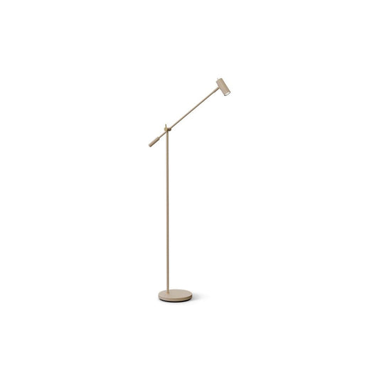 Cato golvlampa nougat/mässing dimbar