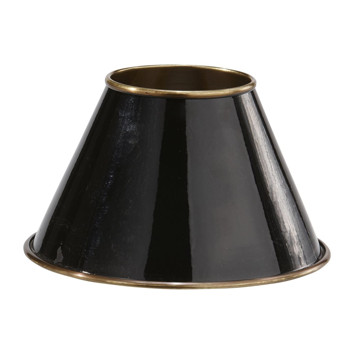 Classic Metallskärm Svart/Antikmäss 22cm