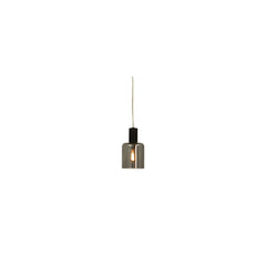 CYLINDER fönsterlampa svart/rök