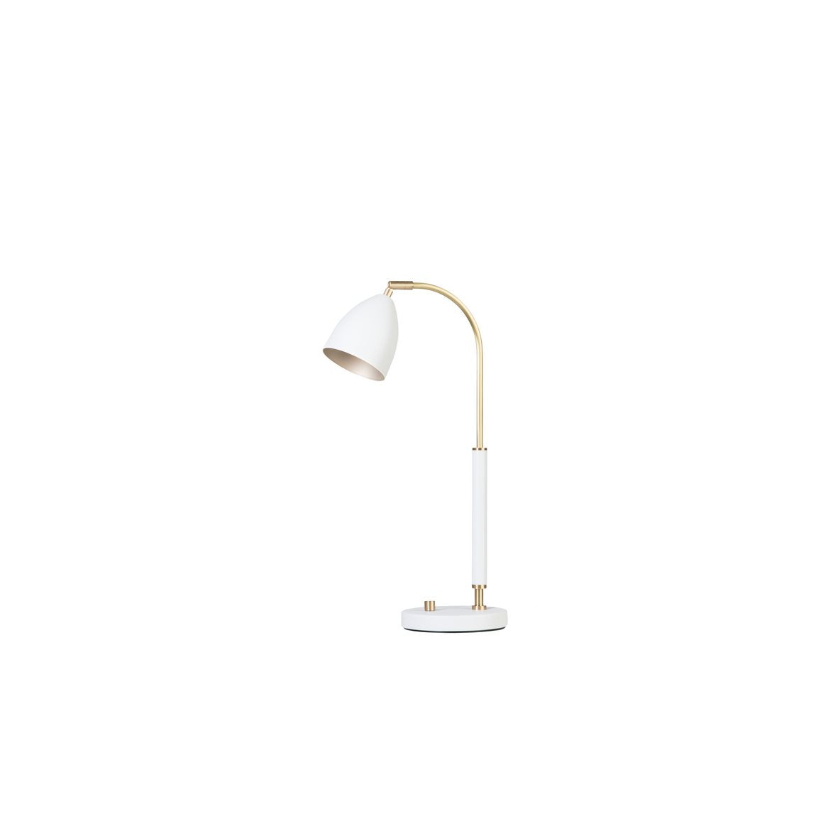 Deluxe bordslampa vit/mässing