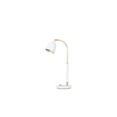 Deluxe bordslampa vit/mässing
