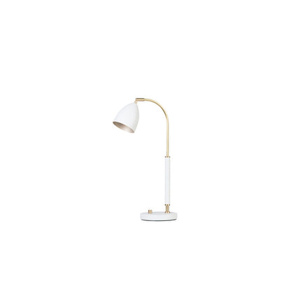 Deluxe bordslampa vit/mässing