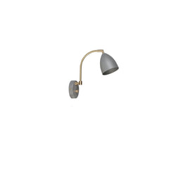 Deluxe vägglampa varmgrå/mässing