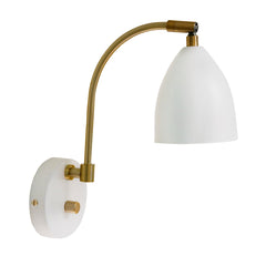 Deluxe vägglampa vit/mäss LED 3W