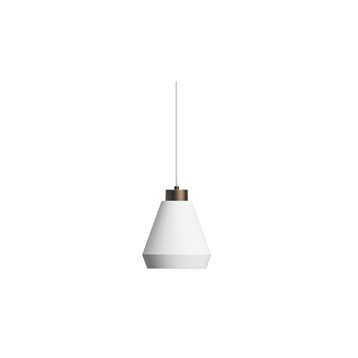 Edge M pendel mattvit/brons