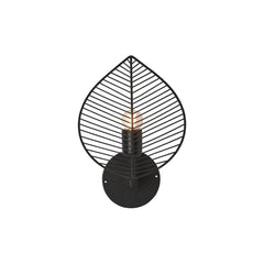 Elm vägglampa svart
