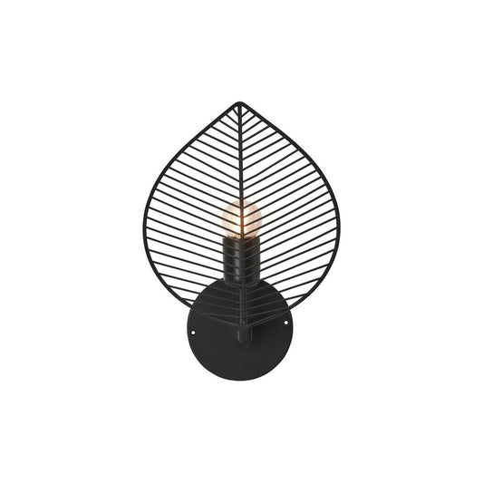 Elm vägglampa svart