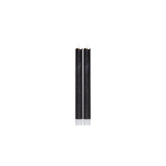 Flamme antik-batteriljus hög svart 2-pack