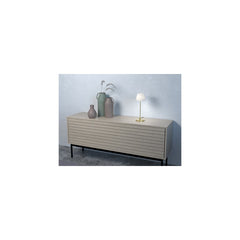 Gil il Grande bordslampa satin mässing/opal glas