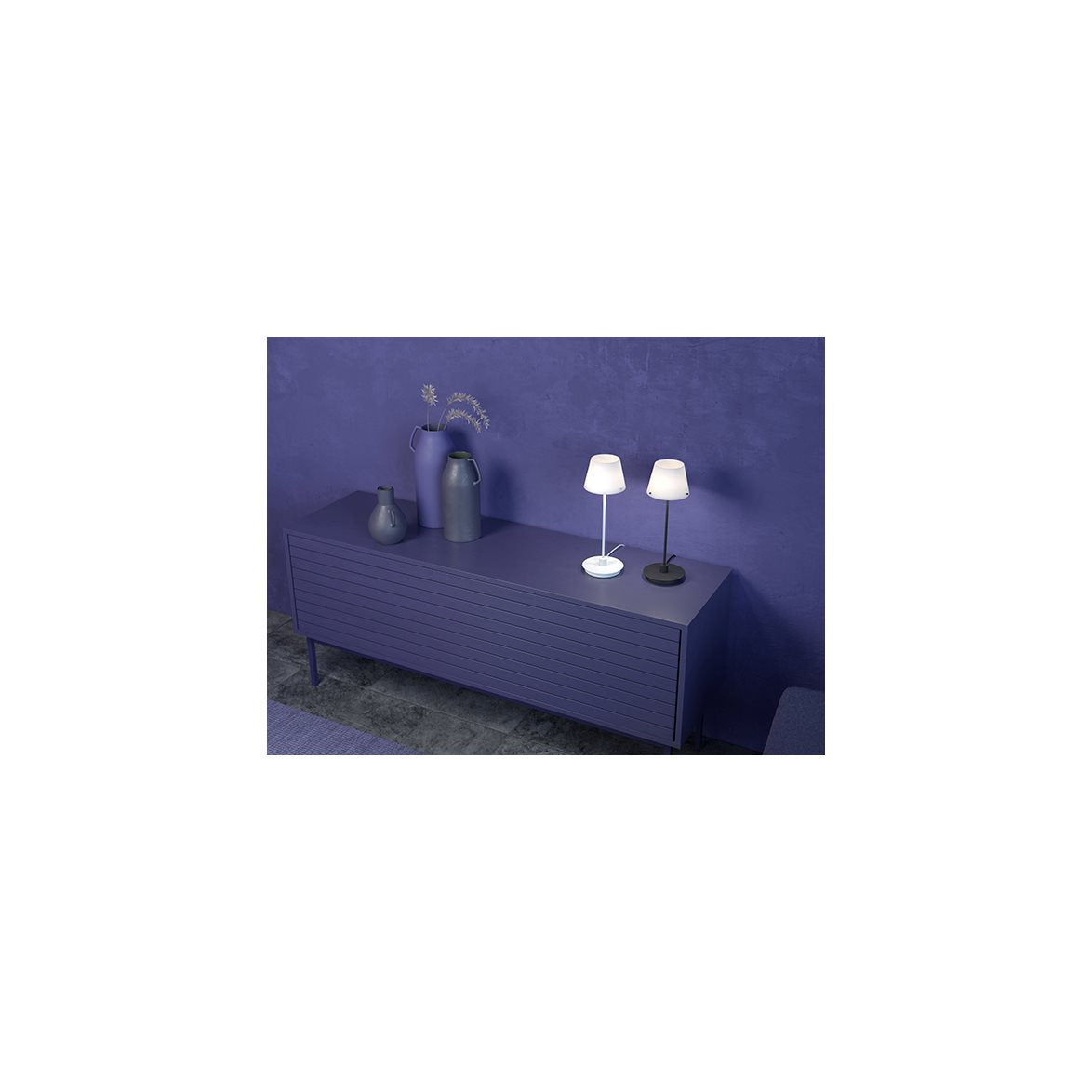 Gil il grande bordslampa vit
