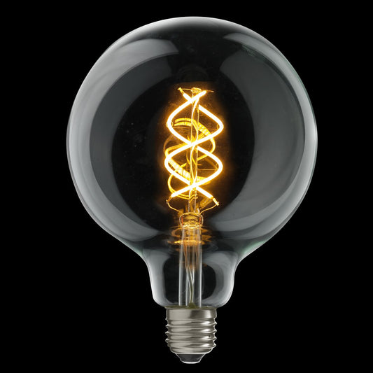 Glob LED E27 klar 125mm 300lm 2200K dimbar