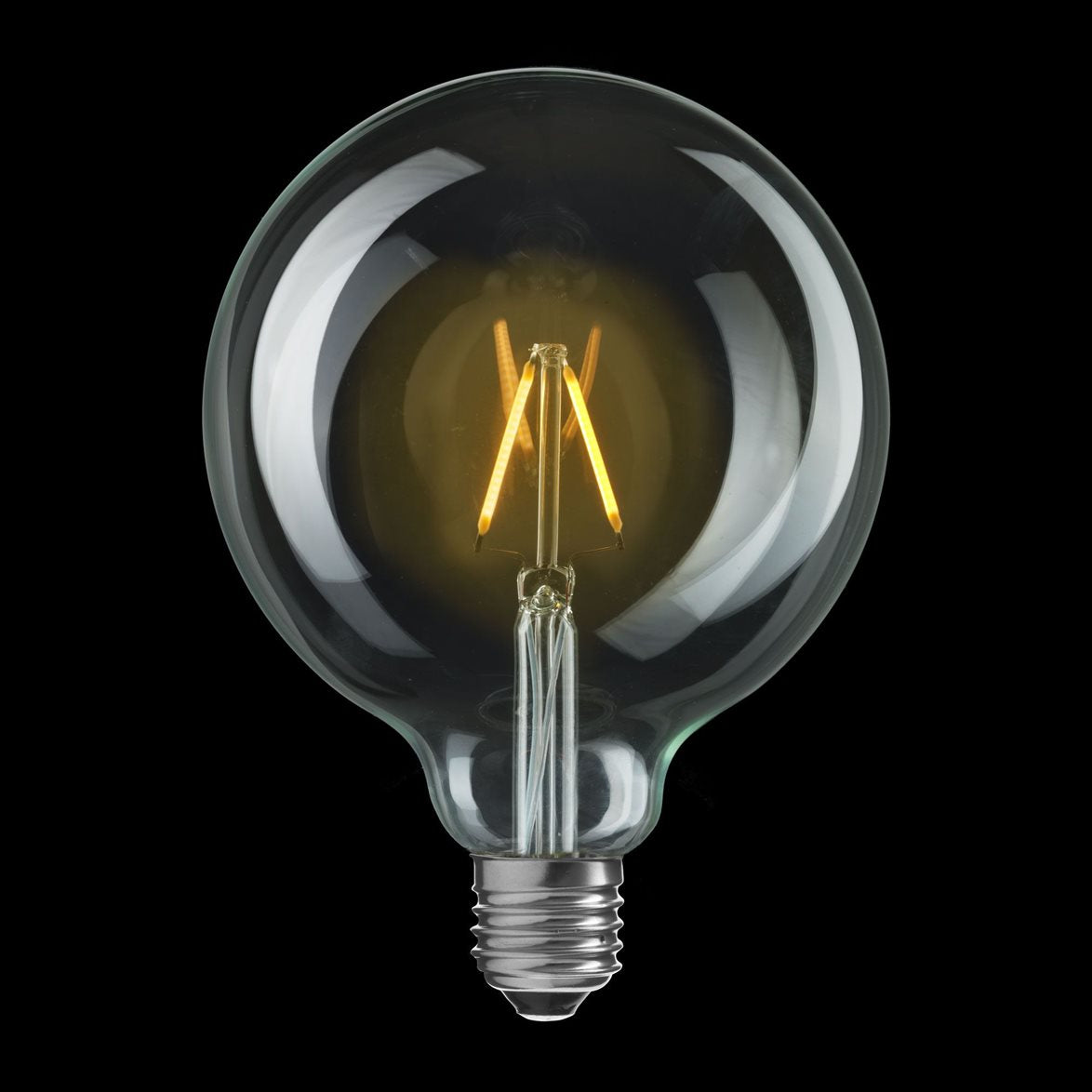 Glob LED E27 klar 120mm 70lm 2200K