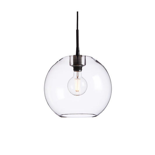 Gloria pendel Ø32 E27 svart/klar glas