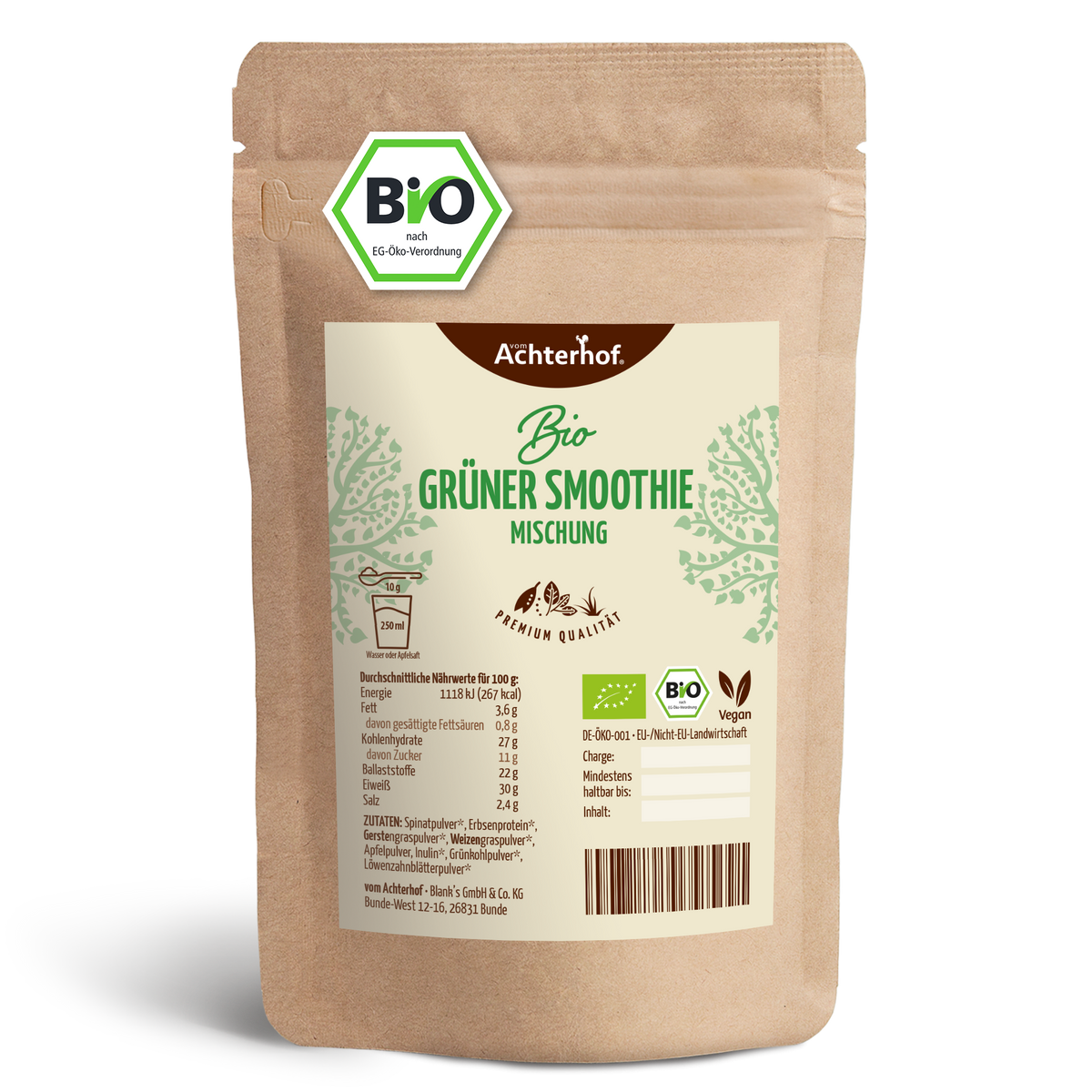 Grüner Smoothie Mischung Bio (250g)