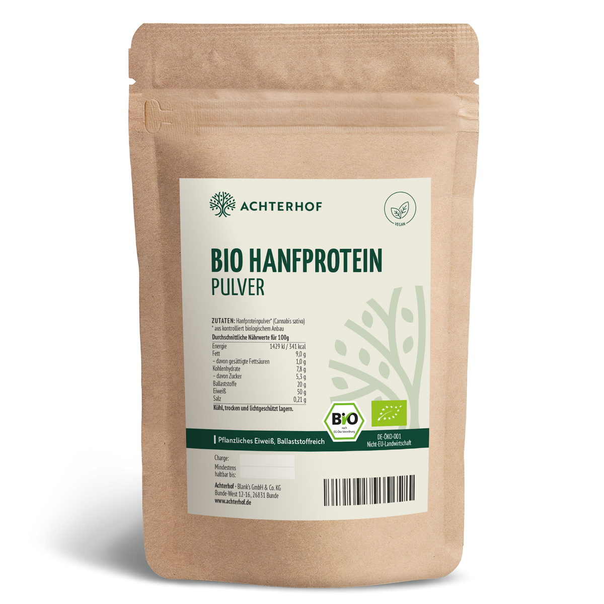 Bio Hanfprotein Pulver (500g)