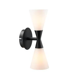 Harlekin vägglampa svart