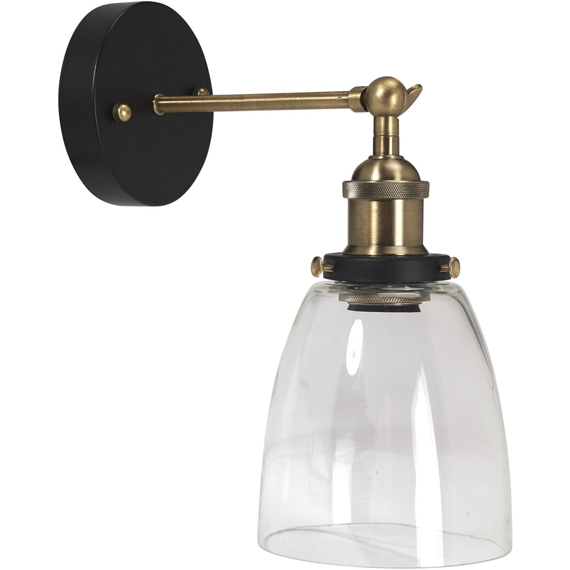 Kappa Vägglampa svart-mässing