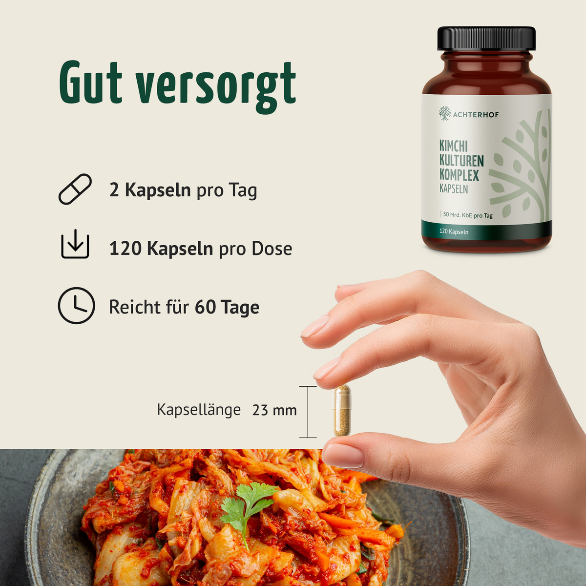 Kimchi Kulturen Komplex (120 Kapseln)
