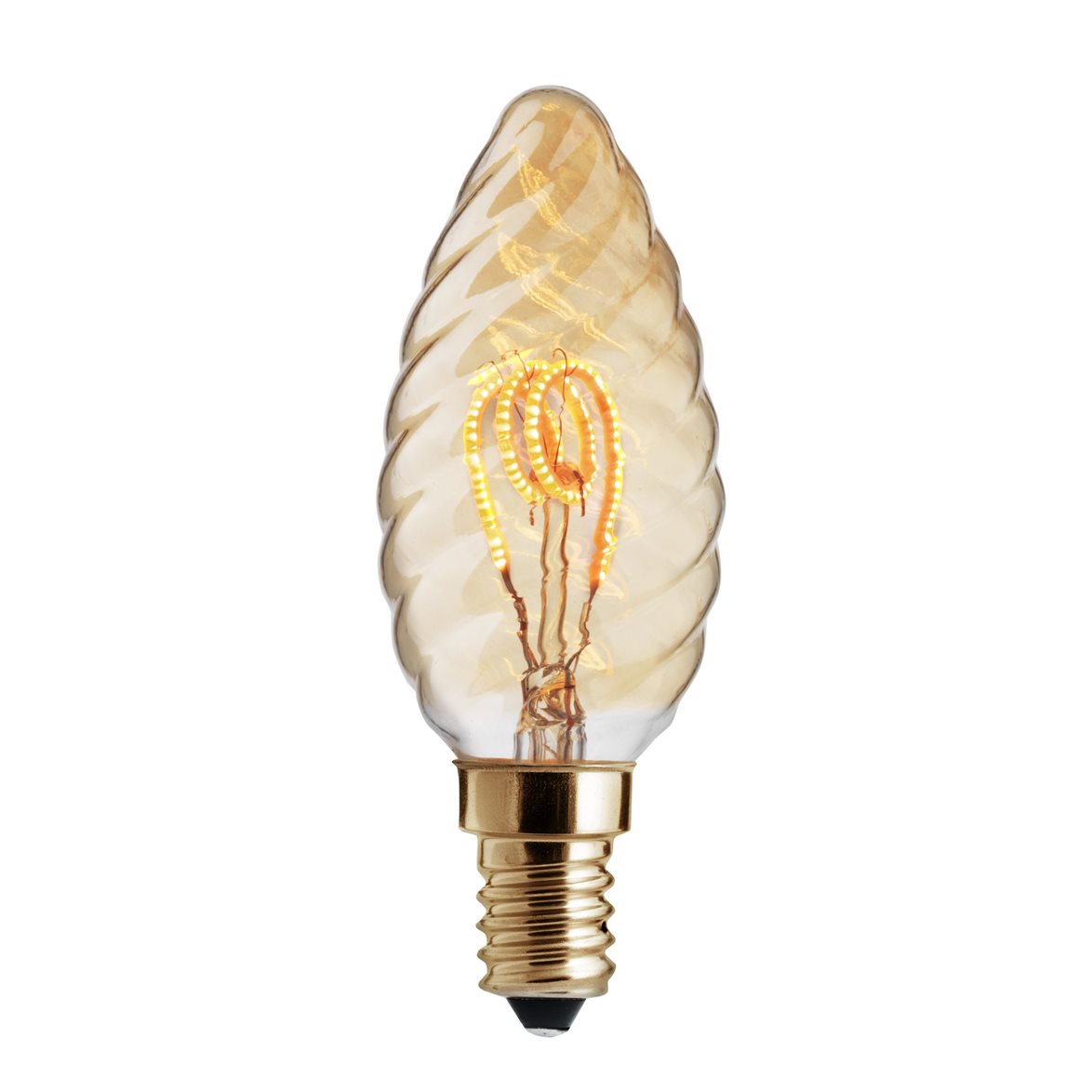 Kron vriden LED E14 guld 165lm 2000K dimbar