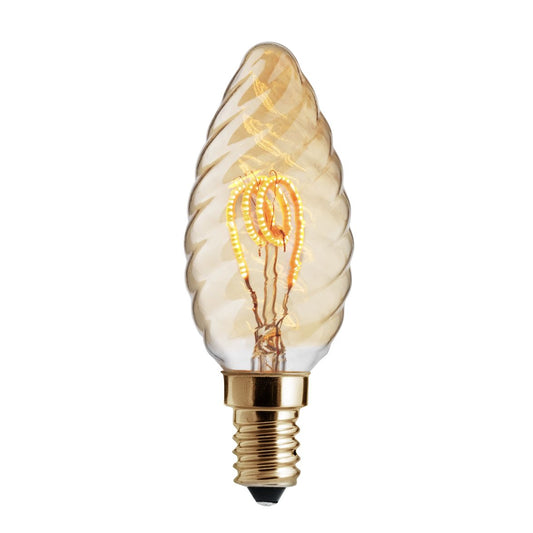 Kron vriden LED E14 guld 165lm 2000K dimbar