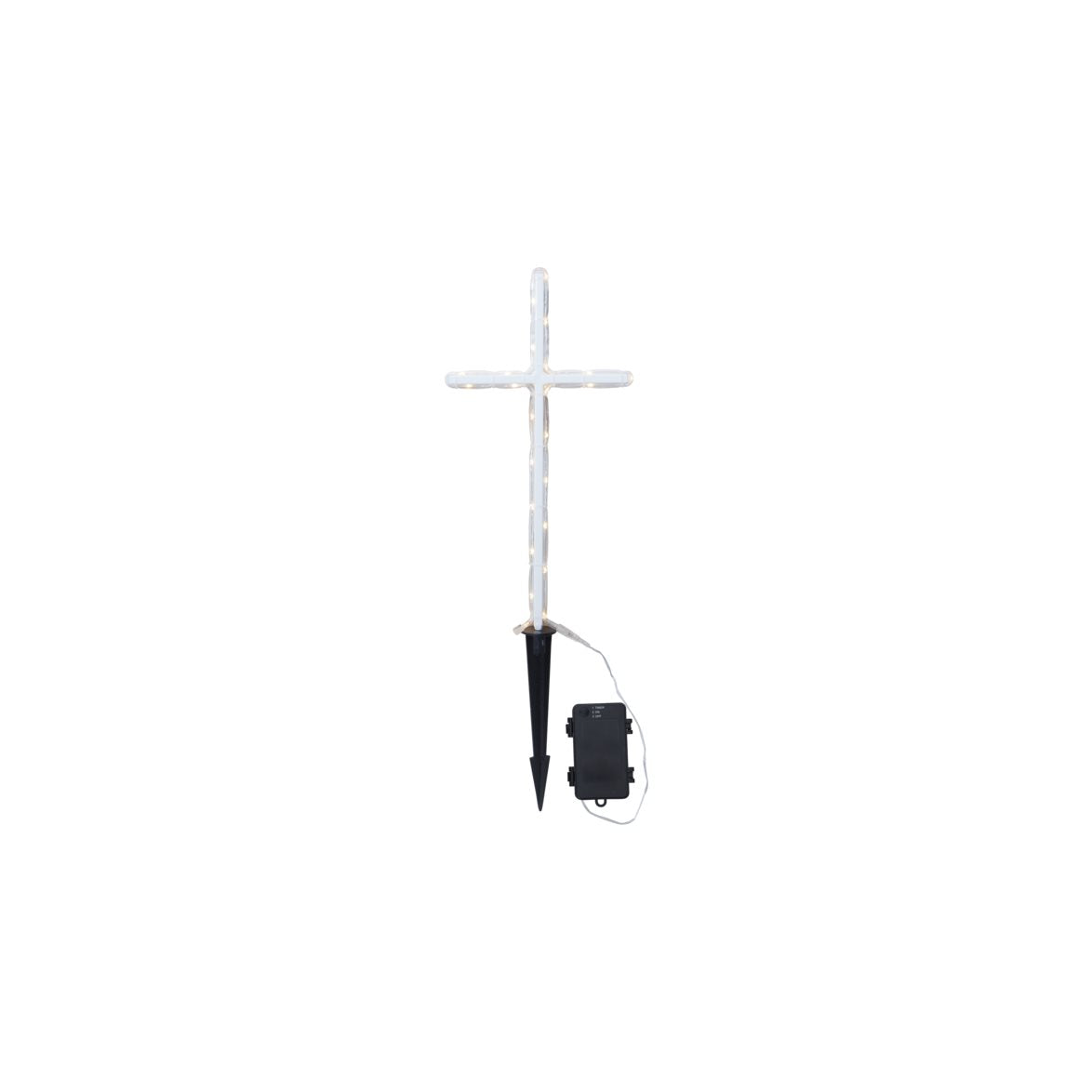 LED Gravljus GraveCross Vit