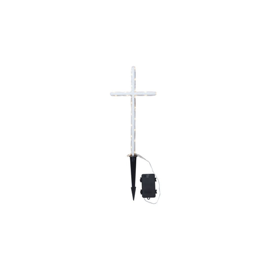 LED Gravljus GraveCross Vit