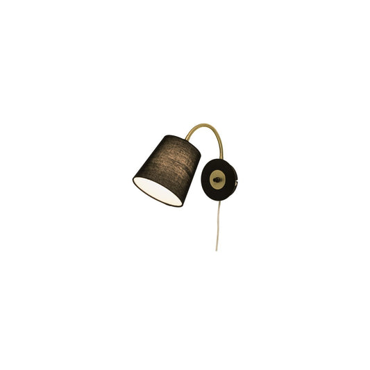 LJUSDAL vägglampa  svart/matt mässing