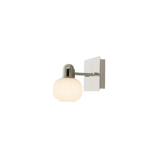 MESSINA vägglampa 1a krom/vit