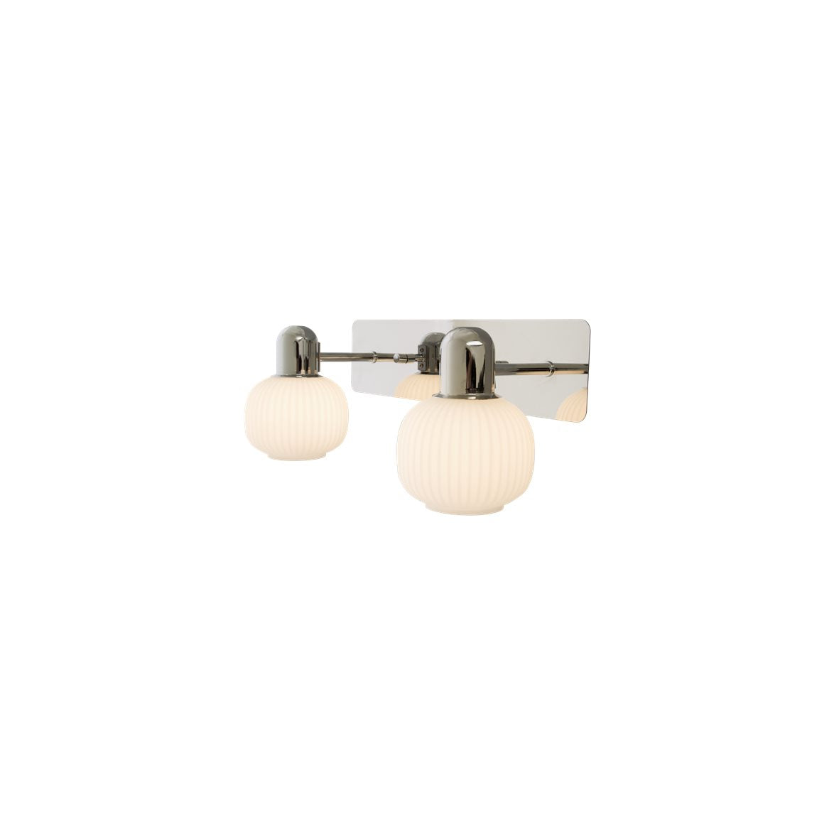 MESSINA vägglampa 2a krom/vit