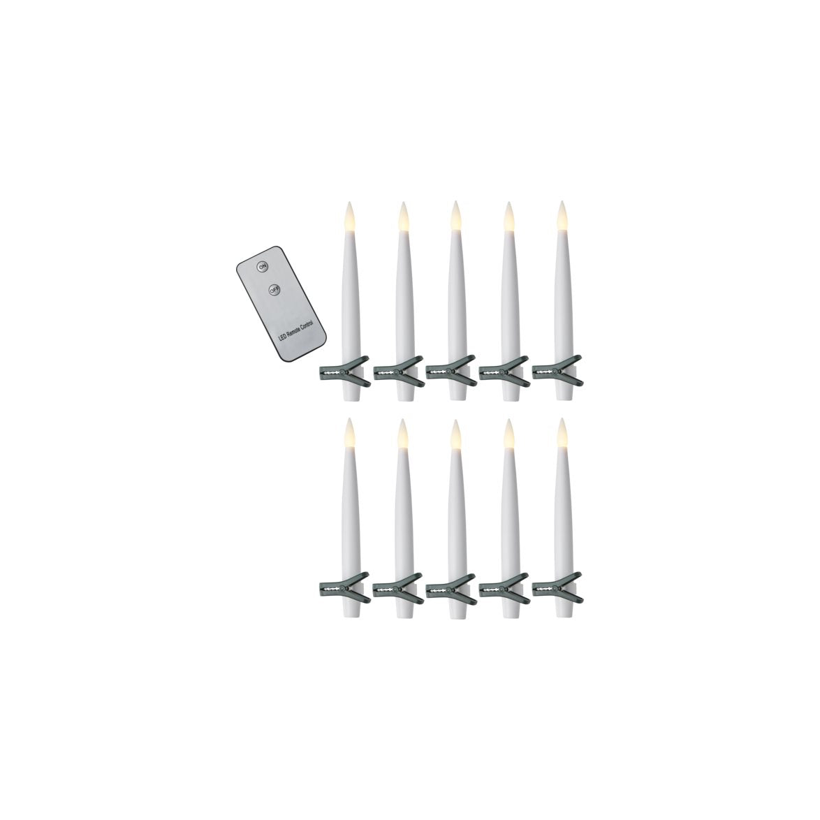 Paulina julgransljus batteri Vit