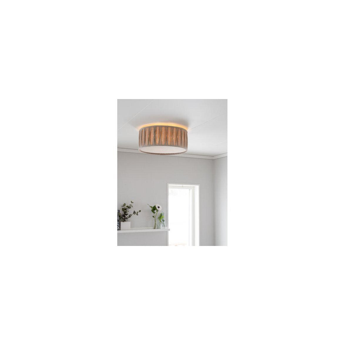Plafond Plissé beige med stygn